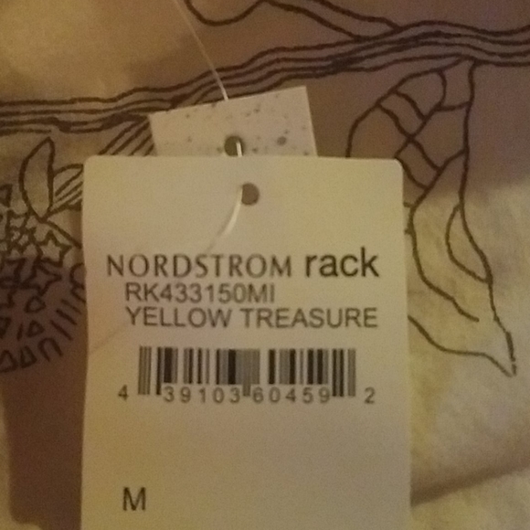 Abound medium yellow cropped lightweight button up v neck sweater - Picture 3 of 11